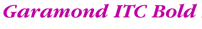 Garamond ITC Bold Italic BT